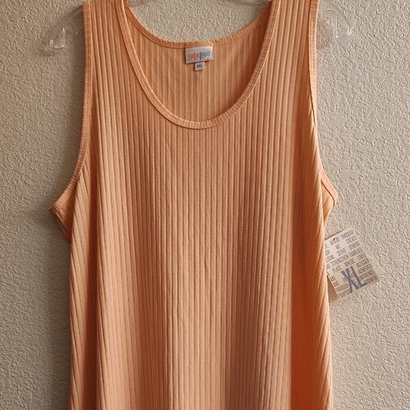 NEW LuLaRoe Peach Ribbed Maxi Dress B24 - Picture 7 of 11